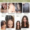 Benehair Hair Toppers for Women Real Human Hair 100% Remy Human Hair Pieces for Women with Thinning Hair Clip In 8 * 10cm Topper 12 Inch 35g Clip in Hair Extensions Medium Brown
