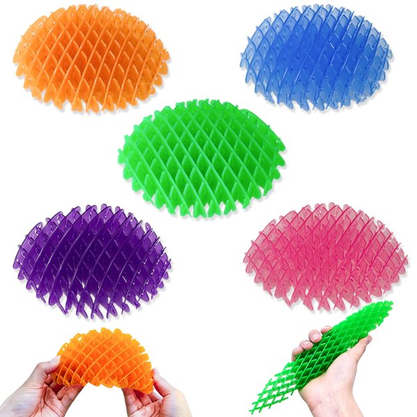 5 Packs Fidget Worm Toy, Worm Fidget Toy, Cute Worm Shaped Ornament, Resistance Fidget Toys Adults Stress Anxiety Relief Toys, Fidget Worm Toy Weird Sensory Toy Portable for Adults Children