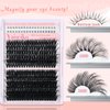 Fluffy Eyelash Clusters with Bottom Lashes 14-25mm Volume Lash Clusters Eyelash Extensions 100D+160D Individual Lashes Clusters 276pcs DIY D Curl Wispy Plant Fibers Lashes Clusters, by Yaiseiko