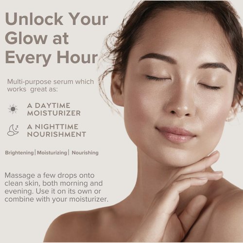 Extra Glow Face Serum - Moisturizing Hydrating Serum for Face, Vitamin-Enriched Face Oil for Dry Skin, Hydration Face Serum for Women,Skin Radiance, Skin Care Serum for All Skin Types by ZAAINA