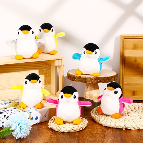 Kasyat 12Pcs Stuffed Penguins Mini Plush Penguin Stuffed Toys Animal, Cute Small Baby Penguin Stuffed Doll Keyholder Bag Pendant for Birthday Gifts Party Favors (Classic Style)