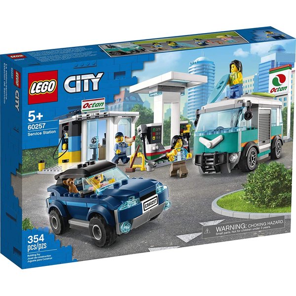LEGO City Service Station 60257 Pretend Play Toy, Building Sets for Kids, New 2020 (354 Pieces)