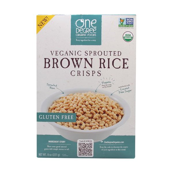 One Degree Organic Foods Sprouted Brown Rice Crisps Cereal(Pack of 2)