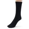 Silky Toes Bamboo Cotton Ribbed Crew Boys School Uniform Socks (Medium (8-9), Black)