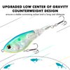 TRUSCEND Top Water Fishing Lures with BKK Hooks, Whopper for Freshwater or Saltwater, Floating Lure Bass Catfish Pike, Wobble Surface Bait Teasers Gifts Men