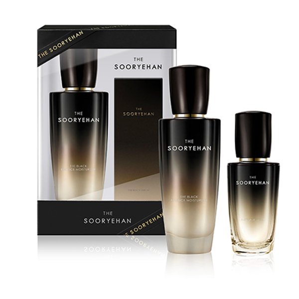 SOORYEHAN THE BLACK SKINCARE SET - Korean Skincare Gift Set, Luxury Premium High-end, Advanced Next Generation Bio Moisturizer & Serum (160ml / 5.41 Fl Oz) Korean Skincare