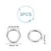 UNICRAFTALE 3Pcs 30mm Spring Gate Rings 316 Stainless Steel Snap Clasps Round Carabiner Clips Snap Hooks Metal Spring Keyring Buckle Clasps for Bag Purse Shoulder Strap Key Chains