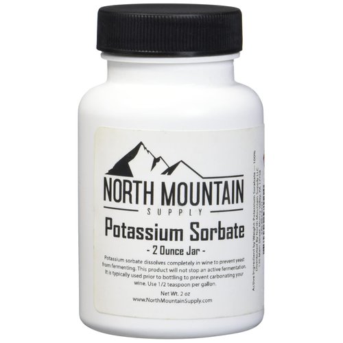 North Mountain Supply Food Grade Potassium Sorbate Stabilizer - 2 Ounce Jar