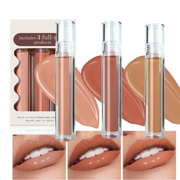 Lip Gloss Set for Women, Lip Plumping Gloss, Moisturising Lip Tint Stain, Lip Oil Glossy Shimmer, Hydrating Mirror Liquid Lipstick,Velvet Lip Glaze,Juicy Glossy Finish Lip Makeup Gifts