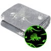 Glow in The Dark Blanket Dinosaur Throw Blanket for Boys Kids Soft Warm Cozy Cute Dino Blanket Unique Dinosaur Toys Gifts Gray Glowing Dinosaur Room Decor Blankets for Girls Teens 50"x60"