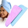 Laucan Linens Extra Plush Microfiber Hair Drying Towel Wrap (2 Pack) Quick Fast Drying | Personal Beauty Styling Accessories | All Hair Types | Hair Wrap | Hair Towels for Women | Micro Fiber