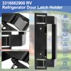 3316882900 RV Refrigerator Door Handle Holder Grip Compatible with 3316882.900 S,Std Dr Handle Combo-6/8 Amii DM2672, DM2682, DM2872, DM2882 Refrigerators with Airing Cards - 2 Pack Black Hardware