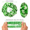 6 Pieces St Patrick's Day Scrunchies Hair Accessories Shamrock Velvet Scrunchy Hair Ties Ropes Elastic Hair Bands Ponytail Holders Party Favors Irish Green Gifts for Women Girls Supplies