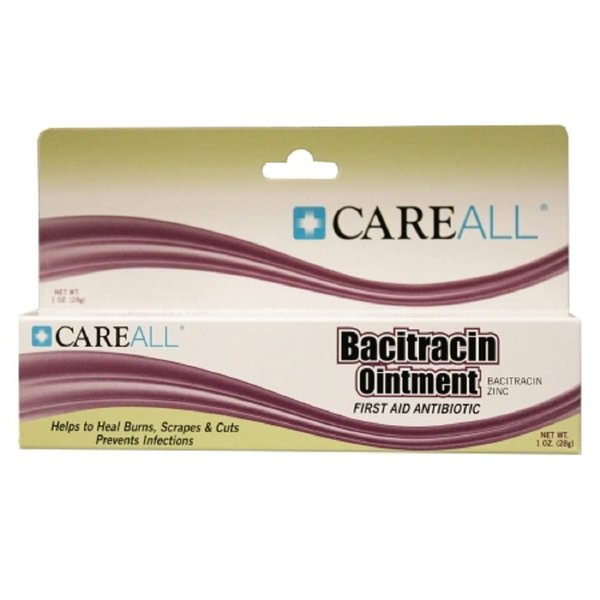 CareAll Bacitracin Antibiotic Zinc Ointment 1oz. First Aid Ointment to Prevent and Heal Infections for Minor cuts, Scrapes and Burns.