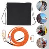 14ft Flip Line 1/2in Diameter,Steel Wire Core Flipline Kit,Tree Climbing Lanyard,Cable Lanyard Kit with Steel Swivel Snap Hook Triple Lock