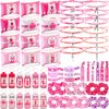 Clysee 60 Pcs Ballerina Party Favors Include Dance Makeup Bag Dance Charm Bracelets Hair Ties Ballet Keychains Elastic Scrunchies Dance Party Supplies Dance Team Gifts for Dancers Girls Teachers