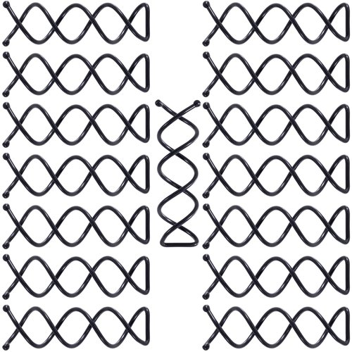 CustomyLife 15Pcs Black Spiral Hair Pins, Non-Scratch Twist Bobby Pins Round Decorative Hair Bun Clips Accessories for Women