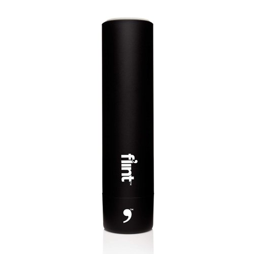 Flint Retractable Lint Roller, Refillable, 30 Sheets, Black