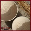 (22 cm) Round Banneton Proofing Basket Set - Brotform Handmade Unbleached Natural Cane For Homemade Crusty Fresh, Easy to Bake Bread With Professional Marks Rising Dough Bread Kit With Washable Liner