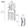 Yesallwas 6 Sheets word temporary tattoos unisex,Waterproof long lasting Fake Tattoos Stickers for for kids girls teens Cool body Art Black Character Tattoo