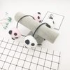 Teensery 4 Pcs Faux Pompom Panda Headbands Cute Furry Hair Hoop for Women Girls Kids Cosplay Halloween Makeup Headpiece Hair Accessories