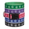 Guardian Gear Nylon Two-Tone Pawprint Dog Collar, Fits Necks 10" to 16", Green