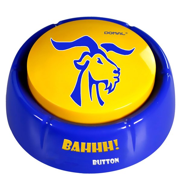 DOMAL Screaming Goat Desk Toy, Goat Talking Button with Original Goat Scream, Create Screeching Goat Prank Button Desk Toy, Gag Gifts for Men and Women