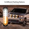 EEEKit 10 Pack LED Emergency Strobe Lights, Amber White 6 LED Strobe Warning Emergency Flashing Light Caution Construction Hazard Light Bar for Car Truck Van Off-road Vehicle ATV SUV Surface Mount