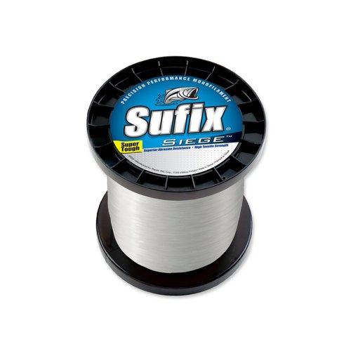 Sufix Siege 3000-Yards Spool Size Fishing Line (Clear, 6-Pound)