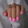 KQueenest Thick Cat Eye Gel Nails Press ons, Glitter Press on Nails Short Square, Sparkle Bling Fake Acrylic Nails Glue on Short, Shiny Cute Small False Nails Set for Manicure 30 Pcs, Neon Hot Pink