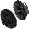 INNERNEED Food-grade Soft Silicone Body Scrubber Shower Brush Handheld Cleansing Skin Brush, Gentle Exfoliating and Lather Well (Black)