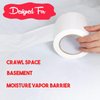 Autrends White Vapor Barrier Tape, 4 Inch x 100 Feet White Vinyl Polyethylene Seal Tape for Crawl Space, Moisture Barrier Seam, Waterproof Seam Tape, 7 Mil Poly Tape