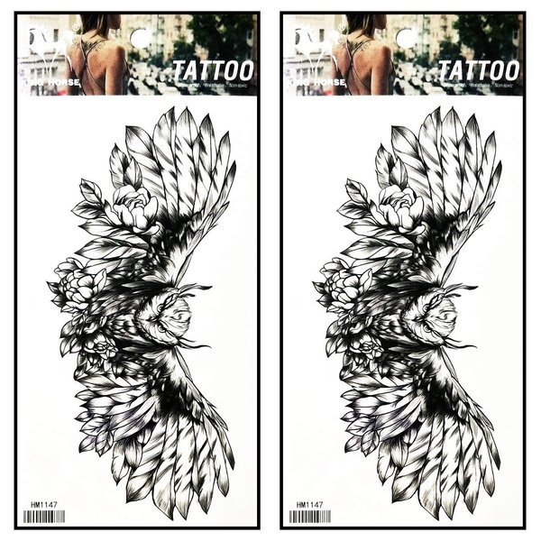 Tattoos 2 Sheets Owl bird Wild Animal Cartoon Temporary Tattoos for Adult Men Women Kids Waterproof Temporary Tattoo Fake Tattoos Body Art Sticker for Kid Teens Men Women