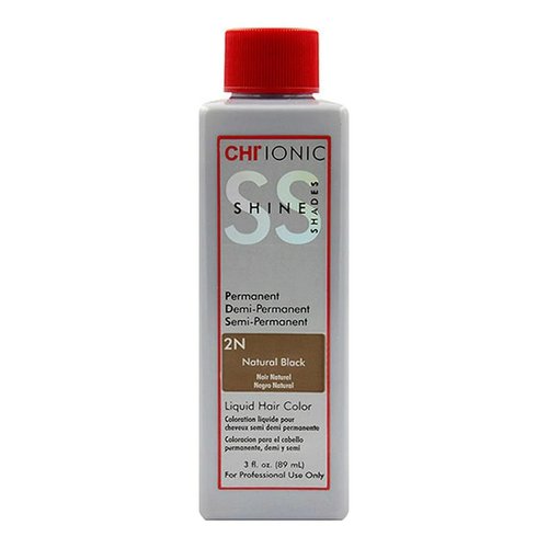 CHI Ionic Shine Shades Liquid Hair Color for Unisex, 2N Natural Black, 3 Ounce