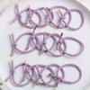 Elastic Hair Ties Elastics,Stretchy Rubber Bands,Pack of 12,Women Elastic Knotted Hair Rope Ponytail Holders for Women Girls(Light Purple)