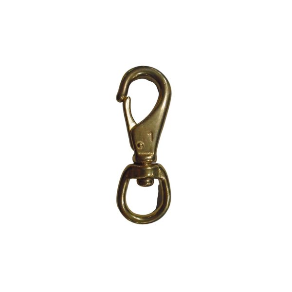 Scuba Choice 3.5" Brass Swivel Eye Snap Hook Clip #1, 12.9mm Opening