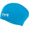 TYR Long Hair Wrinkle-Free Silicone Swim Cap, Pink