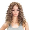 SWACC 20-Inch Long Big Bouffant Curly Wigs for Women Synthetic Heat Resistant Fiber Hair Pieces with Wig Cap (Light Brown Auburn Blonde Mixed)