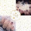 Star Nail Art Stickers Decals 3D Gold Self Adhesive Nail Decals 6Sheets Luxury Nail Art Supplies Metallic Star Moon Money Nail Designs Stickers for Acrylic Nails DIY Nail Art Decorations Manicure Tips