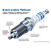 Bosch 8103 OE Fine Wire Double Platinum Spark Plug - Pack of 4