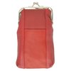 Leather Cigarette Case Pack Holder Regular or 100's Lighter Pocket (Red)