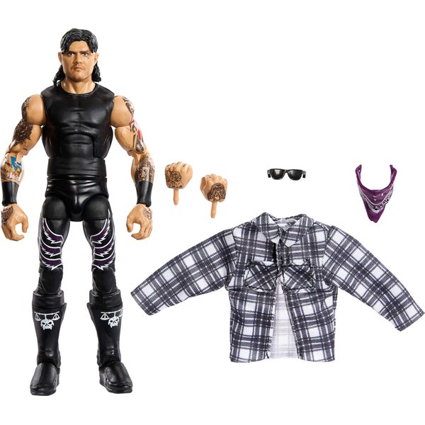 Mattel WWE Elite Action Figure & Accessories, Series #109 Dominik Mysterio 6-inch Collectible with 25 Articulation Points & Swappable Hands