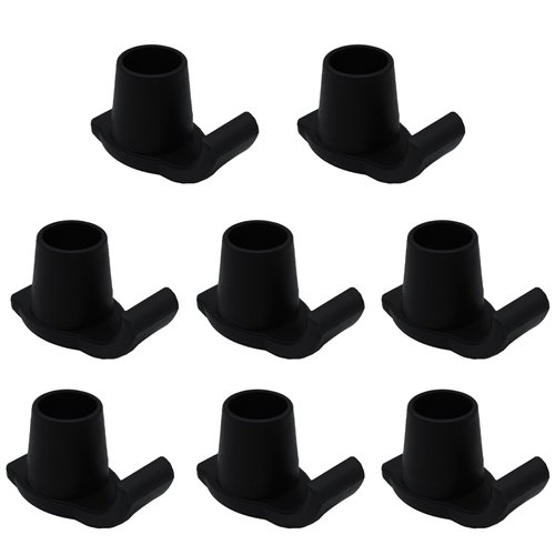 Magicorange Walker Glide Skis, 8 Pcs Universal Fit Walker ski Glides,Easy to Use Rubber Walker Glides,Walker Feet Replacement (Black)