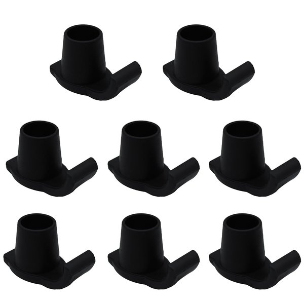 Magicorange Walker Glide Skis, 8 Pcs Universal Fit Walker ski Glides,Easy to Use Rubber Walker Glides,Walker Feet Replacement (Black)