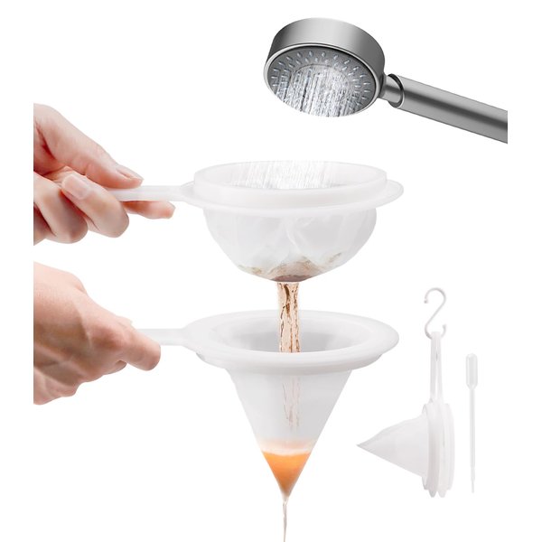 Clscea Aquarium Baby Brine Shrimp Sieve Eggshell Separator Artemia Collecting Net Kit 80 Mesh 200 Mesh for Brine Shrimp Hatchery