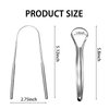 Yiwafu 2 Pack Tongue Scraper,Stainless Steel Tongue Cleaners,Tongue Scraper for Adults, Reduce Bad Breath and Fresh Breath(Silver)