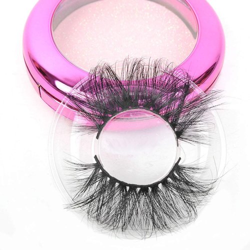 YVONNE 3D Mink Lashes 25mm Luxurious Long Fluffy Eyelash Handmade Natural False Eyelashes (5D-06)