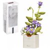 RIESEK Artificial Flower Bouquet Building Set for Adult,Mini Plant Bonsai Tree Friend Set for Girl,Botanical Collection Gift for Kids,Violet Building Blocks Birthday Gift for Mom Women Wife Girlfriend