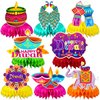 JULMELON 8PCS Diwali Party Decorations Honeycomb Centerpiece, 3D Double Sided Happy Diwali Centerpiece Table Decorations Table Toppers for Home Indian Diwali Festival of Lights Party Favors Supplies