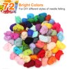 Coitak 72 Colors Fibre Wool Yarn Roving for Needle Felting Hand Spinning DIY Craft Materials